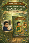 Personalized Forest Adventure Storybook for Kids | Custom Illustrated Printed Children’s Book