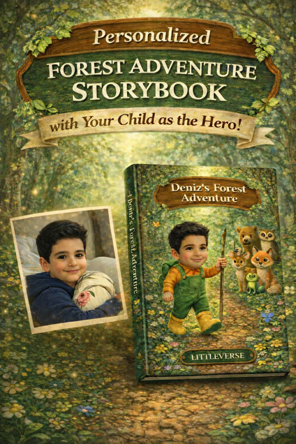 Personalized Forest Adventure Storybook | Custom Illustrated Children's Book (Digital PDF)