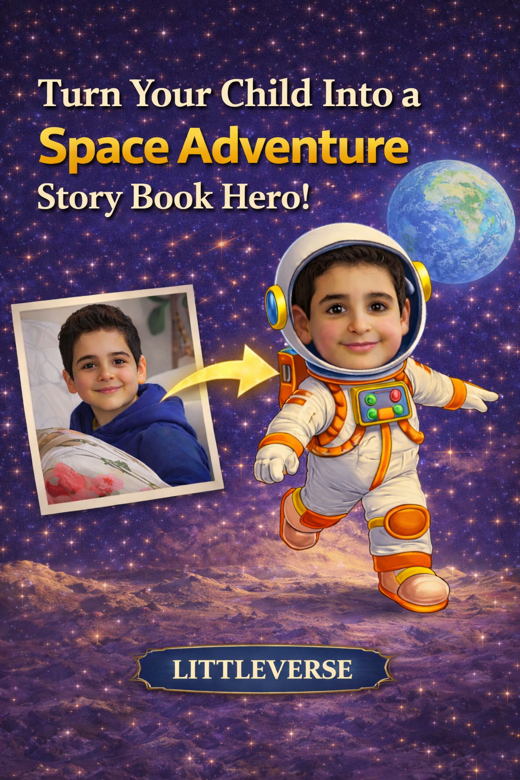 Personalized Space Adventure Storybook for Kids | Custom Illustrated Printed Children’s Book