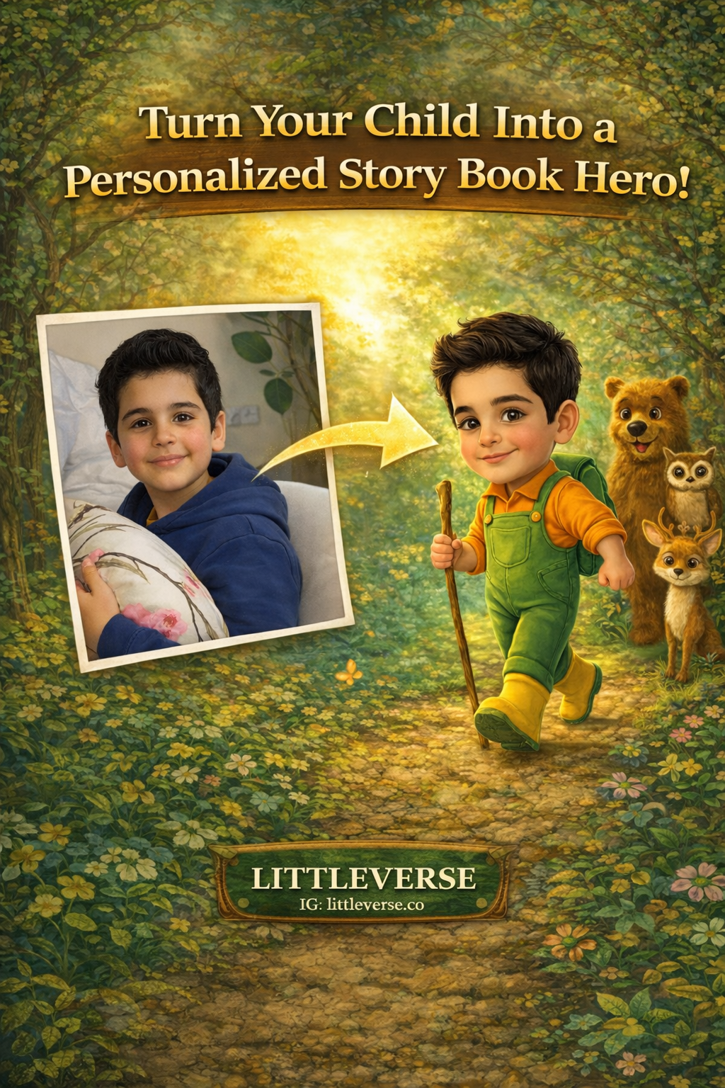 Personalized Forest Adventure Storybook | Custom Illustrated Children's Book (Digital PDF)