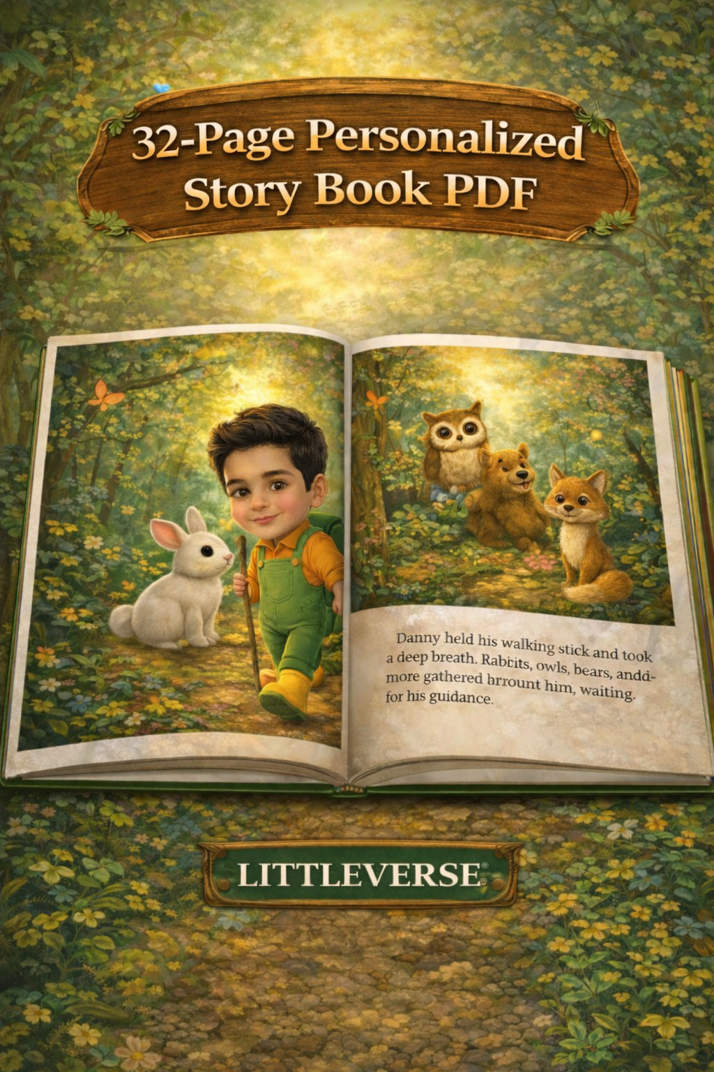 Personalized Forest Adventure Storybook | Custom Illustrated Children's Book (Digital PDF)