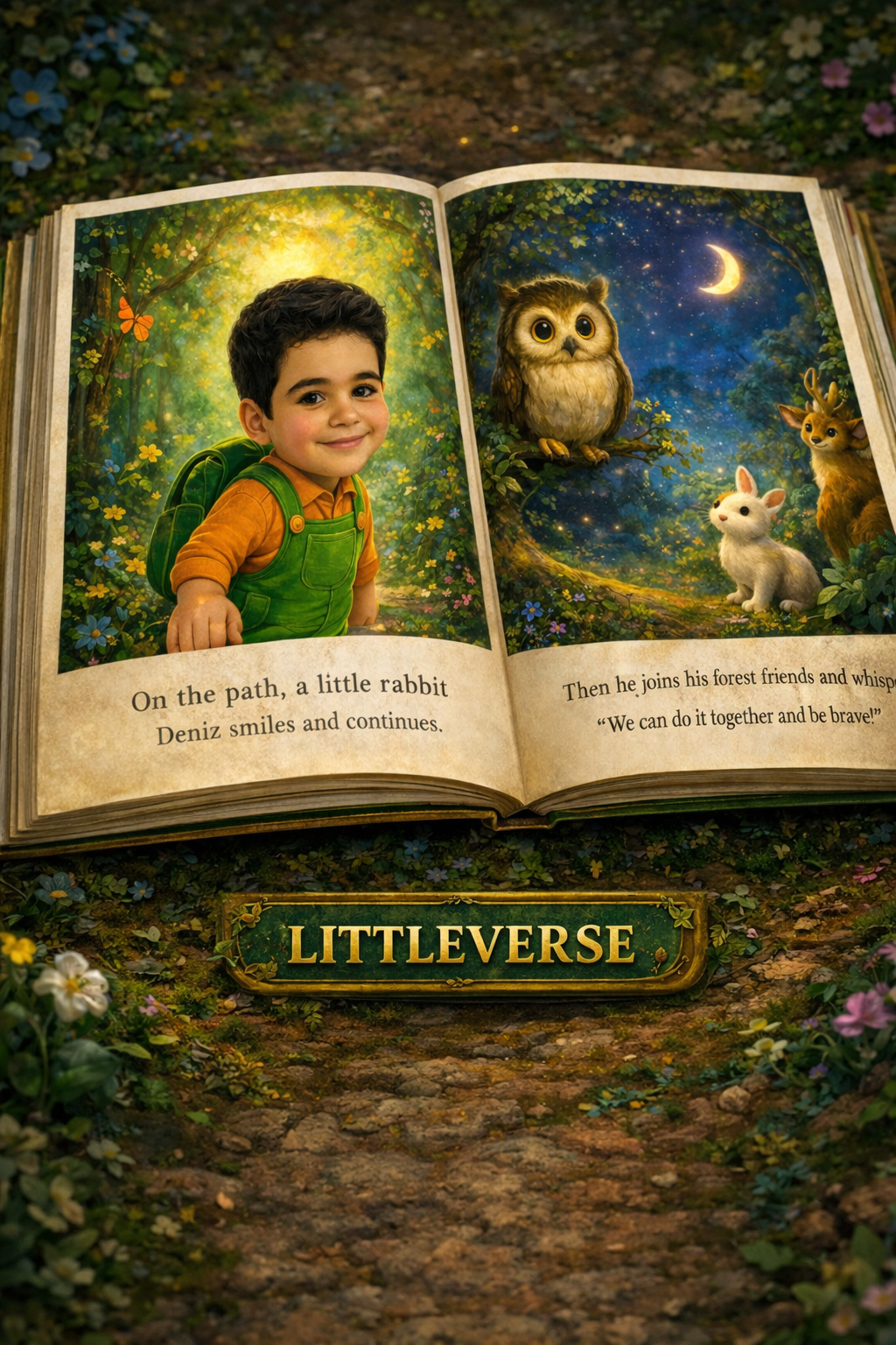 Personalized Forest Adventure Storybook for Kids | Custom Illustrated Printed Children’s Book