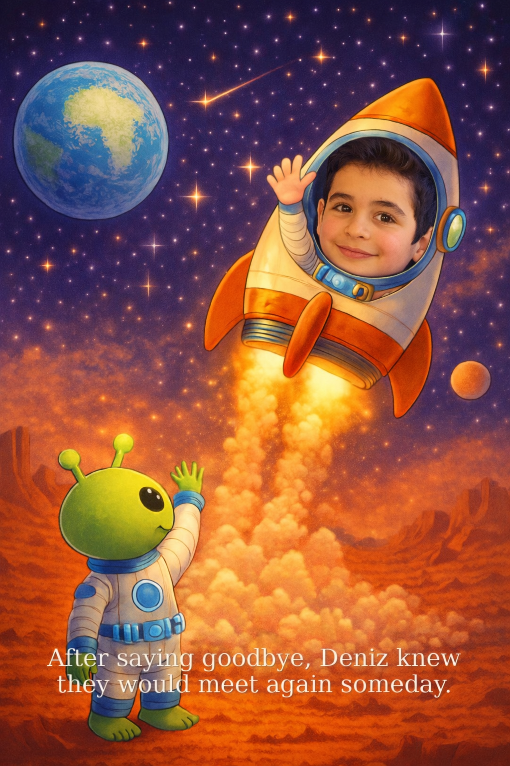 Personalized Space Adventure Storybook for Kids | Custom Illustrated Printed Children’s Book